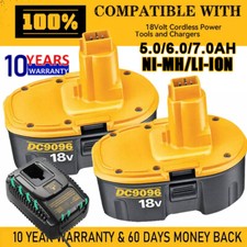 18 Volt for Dewalt 18V Battery or Charger DC9096-2 DC9098 DC9099 NEW replacement