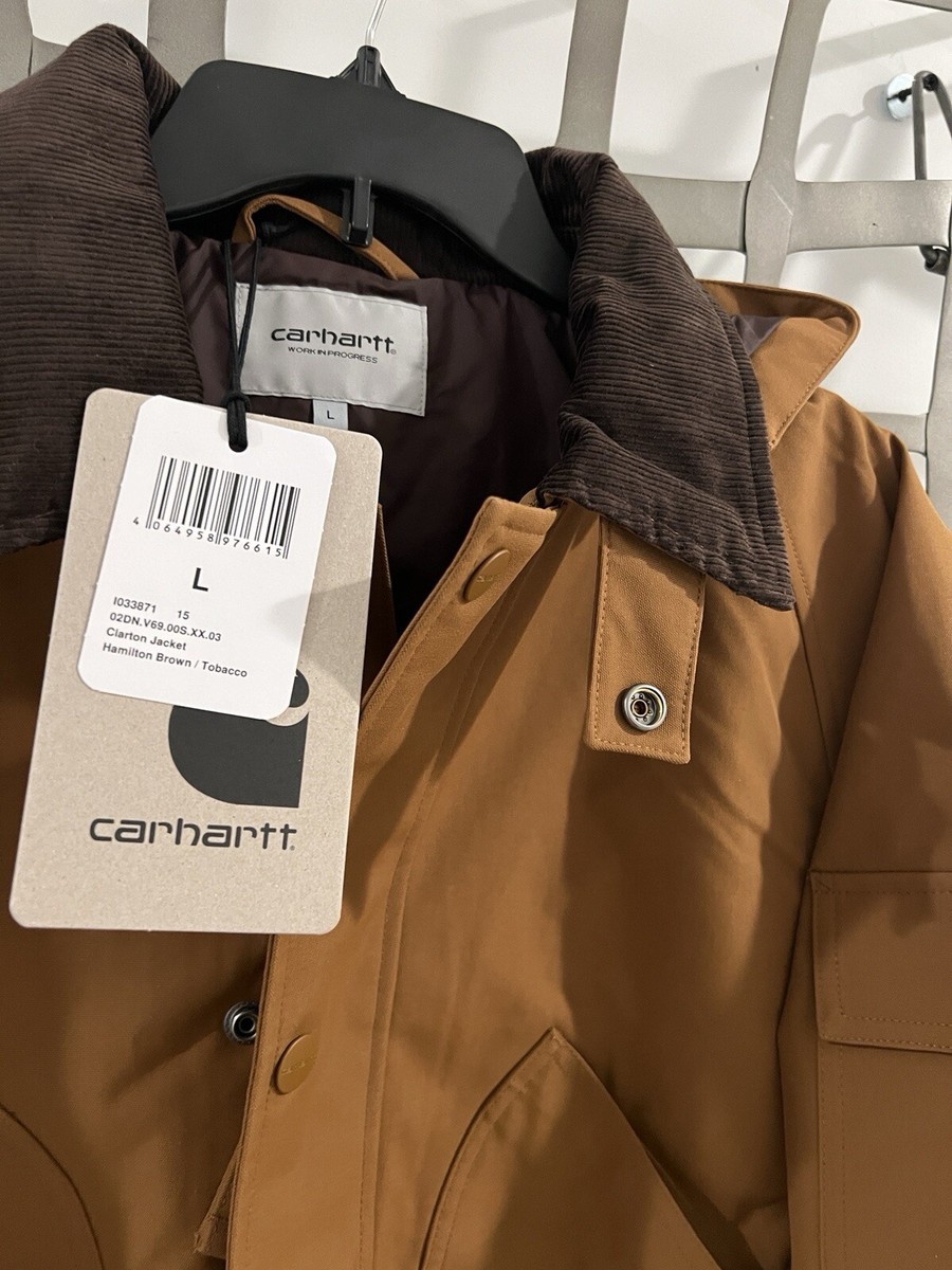 Carhartt WIP Clarton Jacket Hamilton Brown Mens Large | eBay