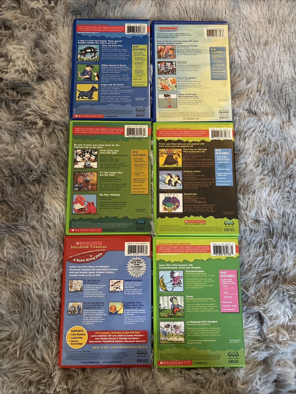Lot Of 6 Scholastic video collection DVDs Preowned | eBay