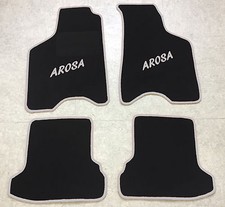 Autoteppiche Fußmatten für Seat Arosa schwarz/silber 1997'-2005' 4teilig Neuware