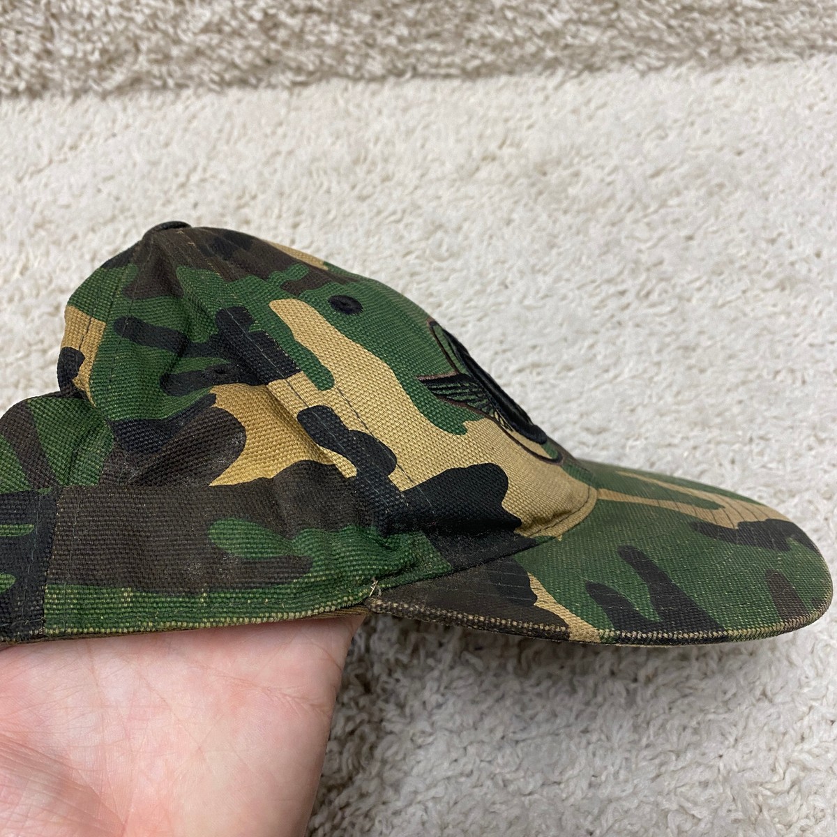 Vintage G Unit Reebok Camouflage Hat Cap Green Brown Medium Large