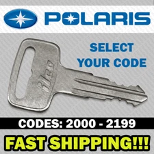 Polaris ATV Ranger RZR Snowmobile Key Cut to Your Code 2000 - 2198