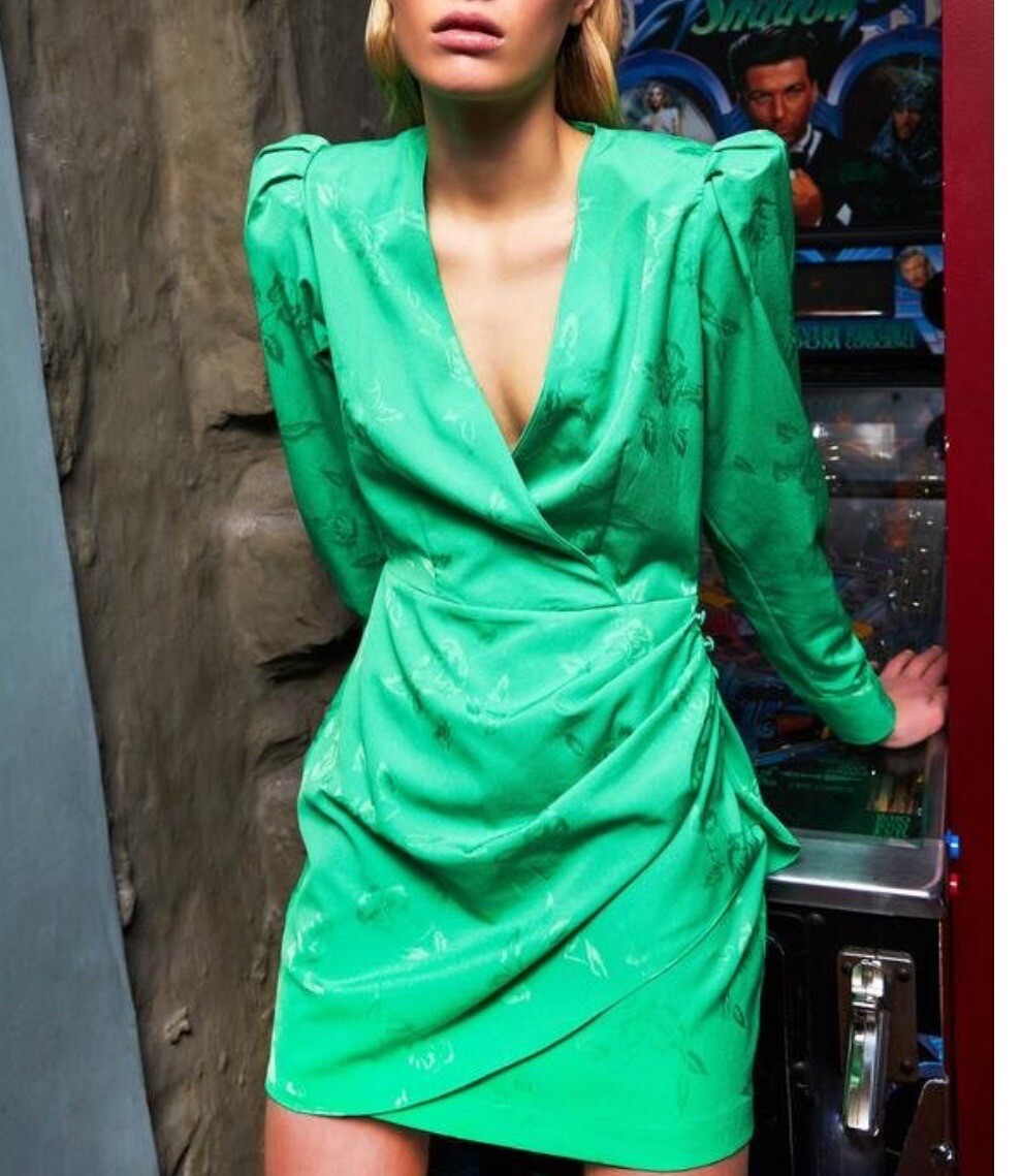 Cras X Free People Women Yvonne Island Green Long Sleeve Wrap Mini Dress Sz 36 | eBay Cras X Free People Women Yvonne Island Green Long Sleeve Wrap Mini Dress Sz 36 | eBay