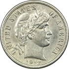 1912 Barber Dime 10C, About Uncirculated AU+ Nearly BU