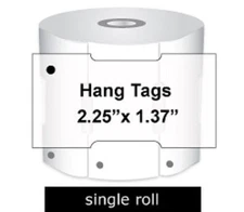 1 Clothing Tag Roll 2.25" x 1.37" POS QuickBooks Barcodes 967 Labels 