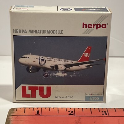 1:500 Herpa LTU Hertha BSC Berlin Airlines Airbus A320 Toy Scale Model Wings