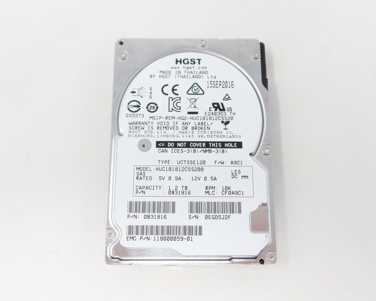 HUC101812CSS200 0B32671 HGST 1.2TB 10K 12Gb/s SAS 2.5