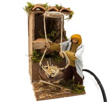 Pastore per Presepe in Movimento Il Cernitore  Statuina Terracotta 10 cm