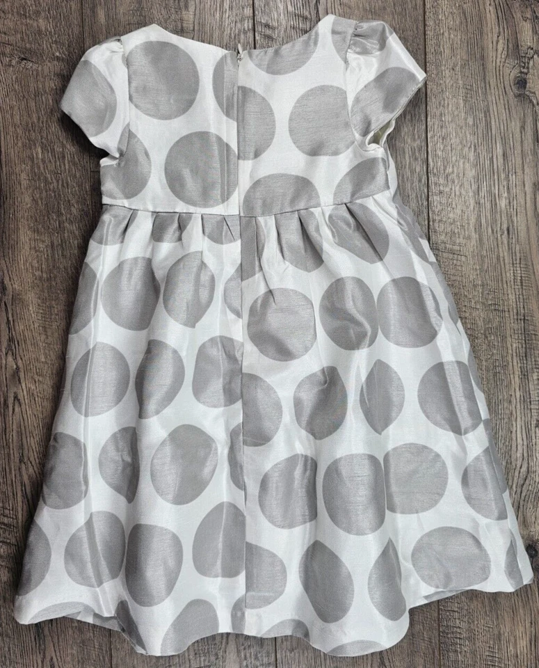 Vestido de punto plisado gemas navideñas gris Gymboree 2T ropa para bebé niña Foto 3 de 3