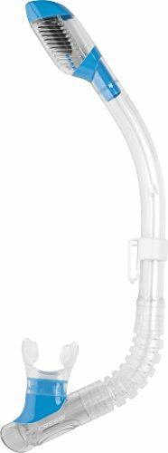Cressi Minidry, Snorkel Dry per Bambini e Ragazzi Unisex, Trasparente/Blu (Q1D)