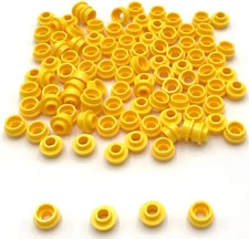 Lego 100 New Yellow Plates Round 1 x 1 with Open Stud Parts