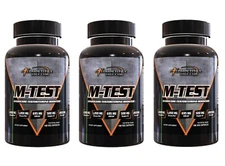 Competitive Edge Labs M-Test Muscle & Strength Builder, Test Booster 3 Bottles