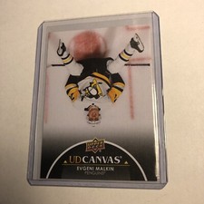 2021-22 EVGENI MALKIN UPPER DECK SERIES 1 HOCKEY CANVAS BLACK PARALLEL #C64