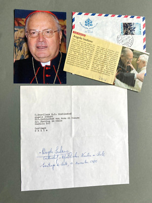 ANGELO SODANO ( 2022)  Kardinal/cardinal signed signiertes Konvolut