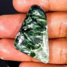 32.95Cts. Fancy Cabochon Seraphinite 100% Natural Unique Loose Gemstone
