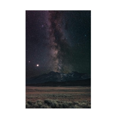 'Milky Way in Sawtooth Mountains' Canvas Art by Alan Majchrowicz 12x19