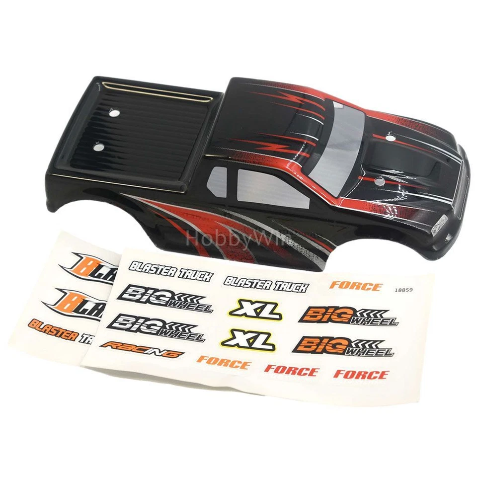 HBX part 85980 Truck Body Red +Decal for Haiboxing 1/18 RC Model Truck 18859 - Image 3 of 4