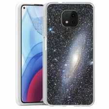(Andromeda Galaxy)ShockProof TPU phone case cover(Clear)for Moto G Power(2021)