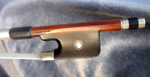 Schöner Kontrabassbogen Pernambuco gestempelt D Muniz Brasil 136gr. 69cm. - Bild 10 von 17