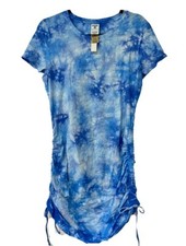 Vestido Camiseta Victoria's Secret ROSA Lateral Acanalado Talla XL Tie Dye Azul Cielo NUEVO VS