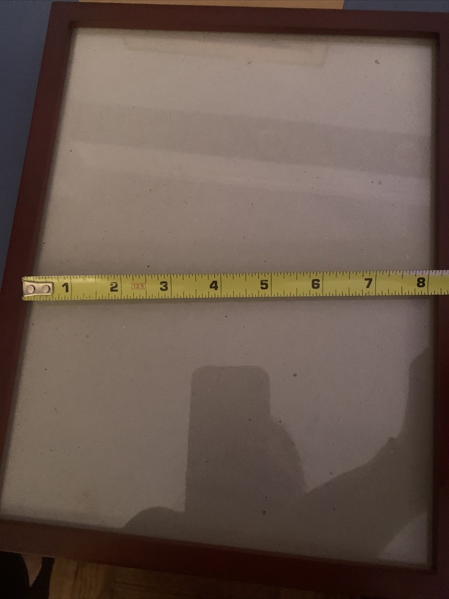 Brown Wood Picture Frame In A Wide Rectangular Format Isolated Stok Fotoğraflar