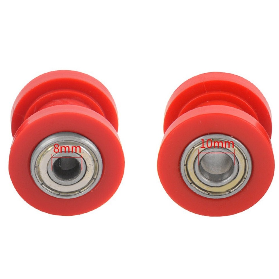 For ATV Dirt Bike Chain Tensioner Pulley Wheel Slider 8mm 10mm Diameter