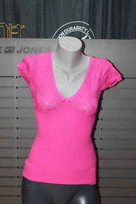 CIPO & BAXX Women's T-Shirt CBW-4003 Pink New Vintage Size M