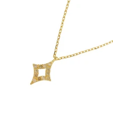 agete Diamond Necklace 18K YG Yellow Gold 750 90292159