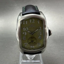 Invicta Lupah Watch 29mm Yellow Dial Silver Tone Rectangle 2085 New Battery