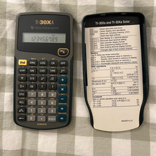 Texas Instruments TI-30XA TI-30 XA Scientific Calculator w Cover WORKS