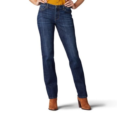 Damen Jeans Straight Fit Casual Blau 36 Kurz Small