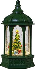 Christmas Snow Globe, Glitter Lighted Snow Globes Lantern Tabletop Decor-Christm