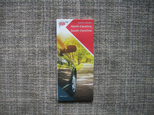 North and South Carolina paper map, new, free shipping