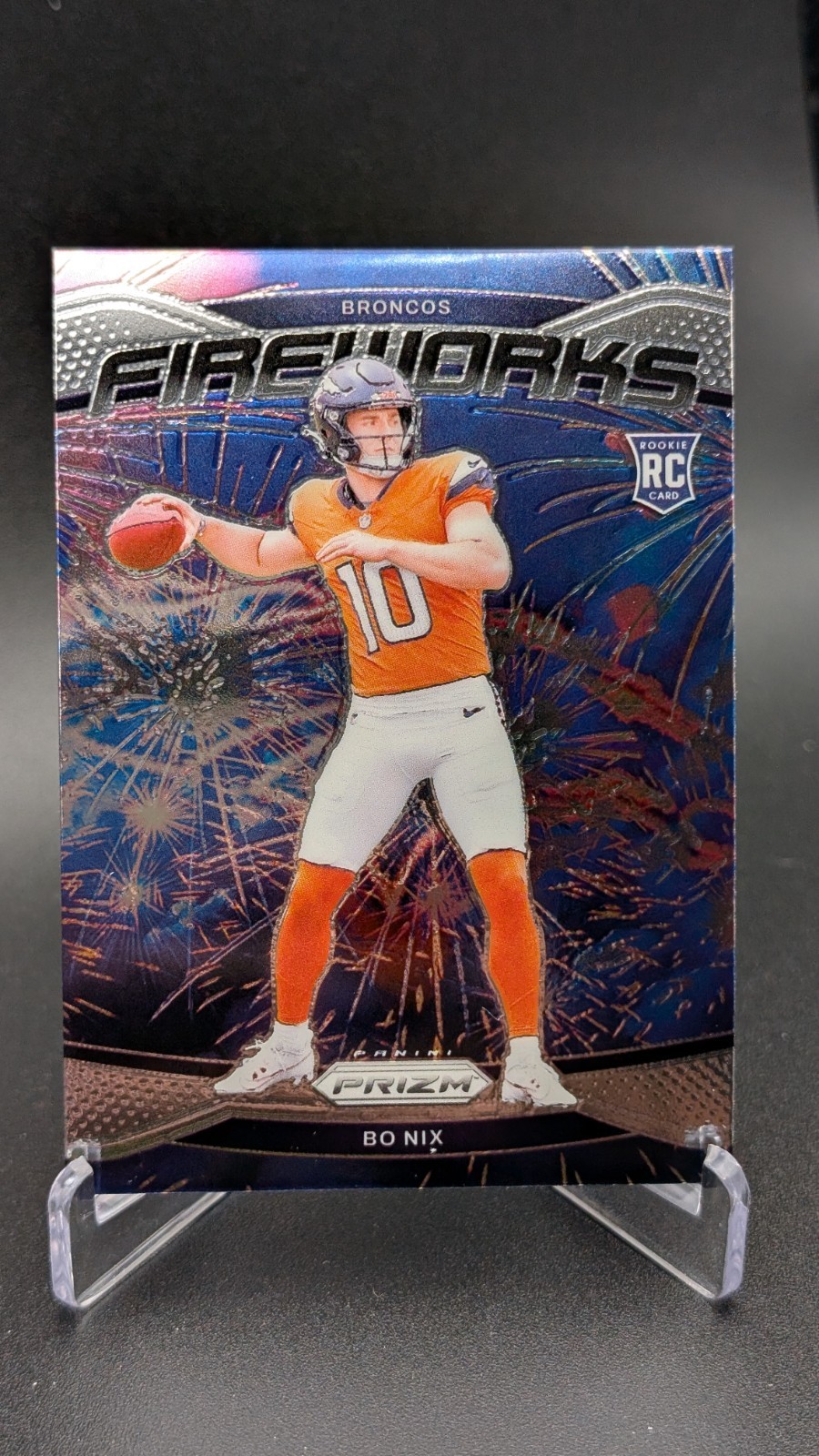 2024 Panini Prizm - Fireworks Bo Nix #23 (RC)