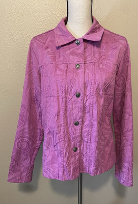 Keren Hart Textured Jacket, Dark Pink, Pockets, Size L