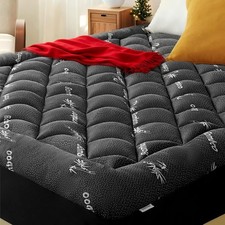 KRIMANO Full Mattress Topper, Viscose Derived from Bamboo Thick Pillow Top Mattr