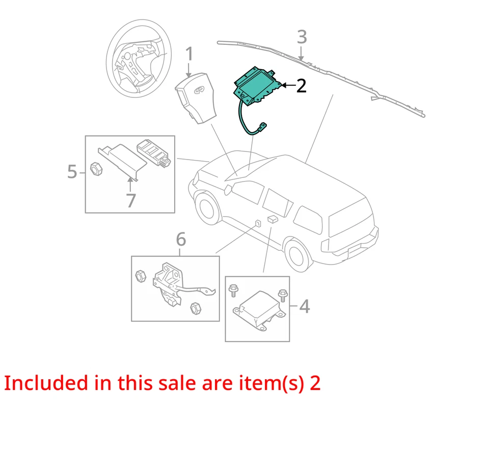 Airbag para tablero de pasajeros Infiniti QX56 2006-2007 RH fabricante de equipos originales Foto 4 de 4