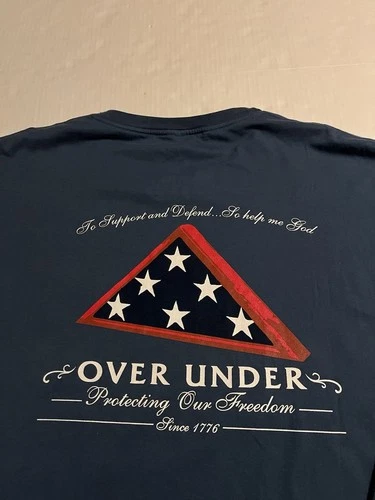 NEW Over Under Dog Flag Logo Sporting Lifestyle Long Sleeve T-Shirt XL Made USA image 3