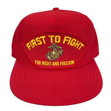 Vintage United States Marine Corps Hat Cap Snapback Made USA USMC First To Fight