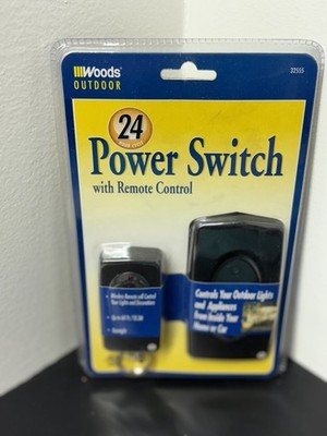 Woods Outdoor 24 Hour Cycle POWER SWITCH with REMOTE CONTROL  Up To 60 Ft (NEW)