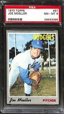 1970 TOPPS #97 JOE MOELLER PSA 8 NM-MT 06553396 