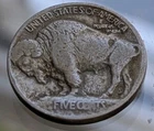 1913 Type 1 Buffalo Nickel raised mound circulated example