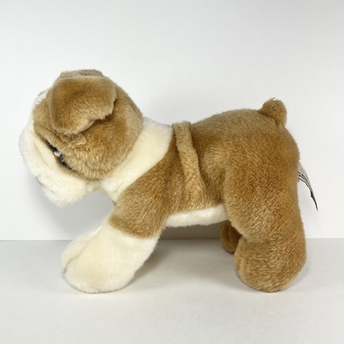 Keel Toys Bulldog Puppy Plush 8” Cream And Tan Stuffed Animal - Picture 2 of 12