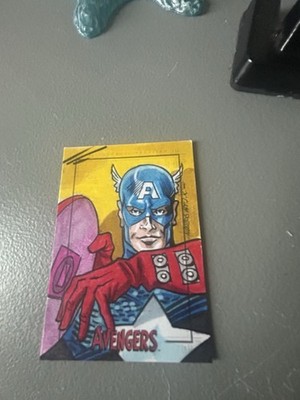2011 Alberto J Silva , Captain America Avenger Sketchafex Sketch Card. 1/1