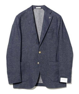 (ASK availability first) Exclusive BRERAS Mixed Fabric Denim Blazer new