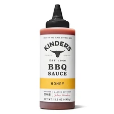 Kinder's Honey BBQ Sauce Premium Quality Handcrafted Gluten Free No HFCS 15.5 Oz