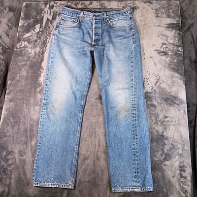 Vintage Levi's 501XX Jeans Mens Fits 32x28 Blue USA Button Fly Straight 90s 0000