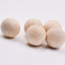 200Pcs Khaki Wooden Beads Simple Round DIY Craft Beads for Jewelry Making