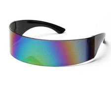 Futuristic Cyclops Visor Sunglasses UV400 Shield Party Glasses Unisex