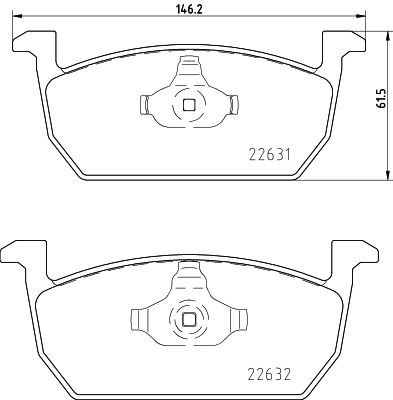 Hella Bremsbelagsatz, Scheibenbremse Vorne FüR Audi Seat Skoda Vw-image